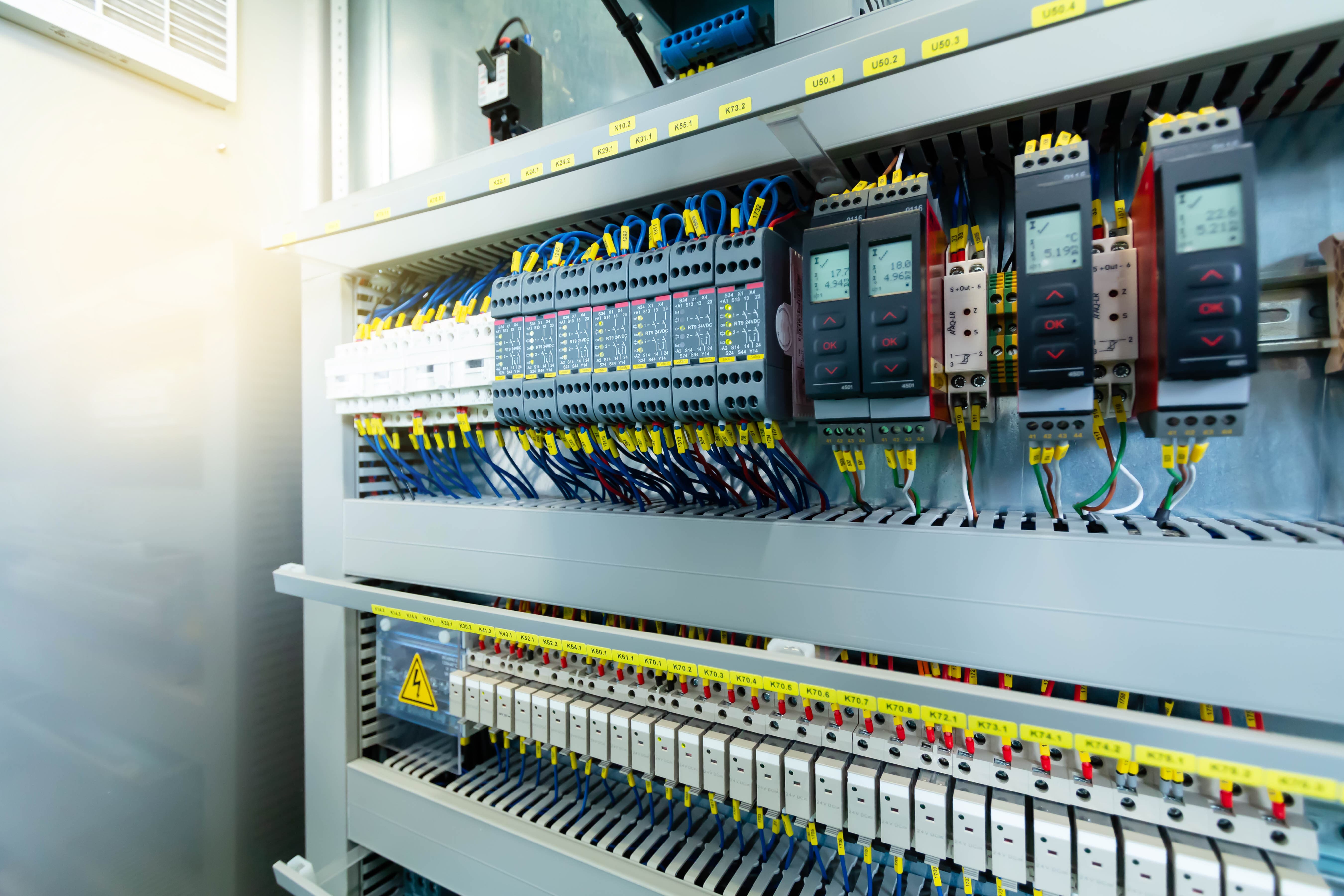 Electric control panel enclosure for power and distribution electricity. Uninterrupted, electrical voltage